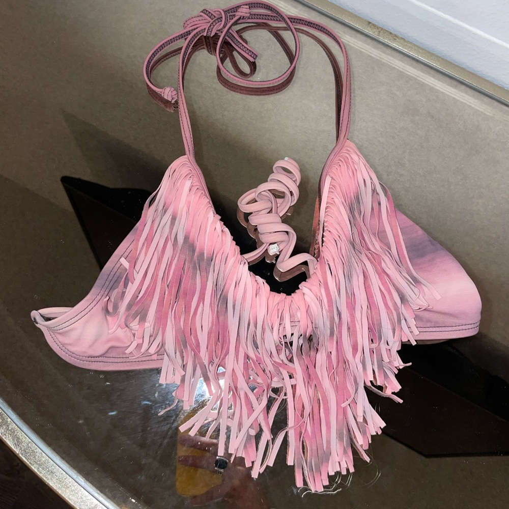 Free People Fringe Bathing Suit Top